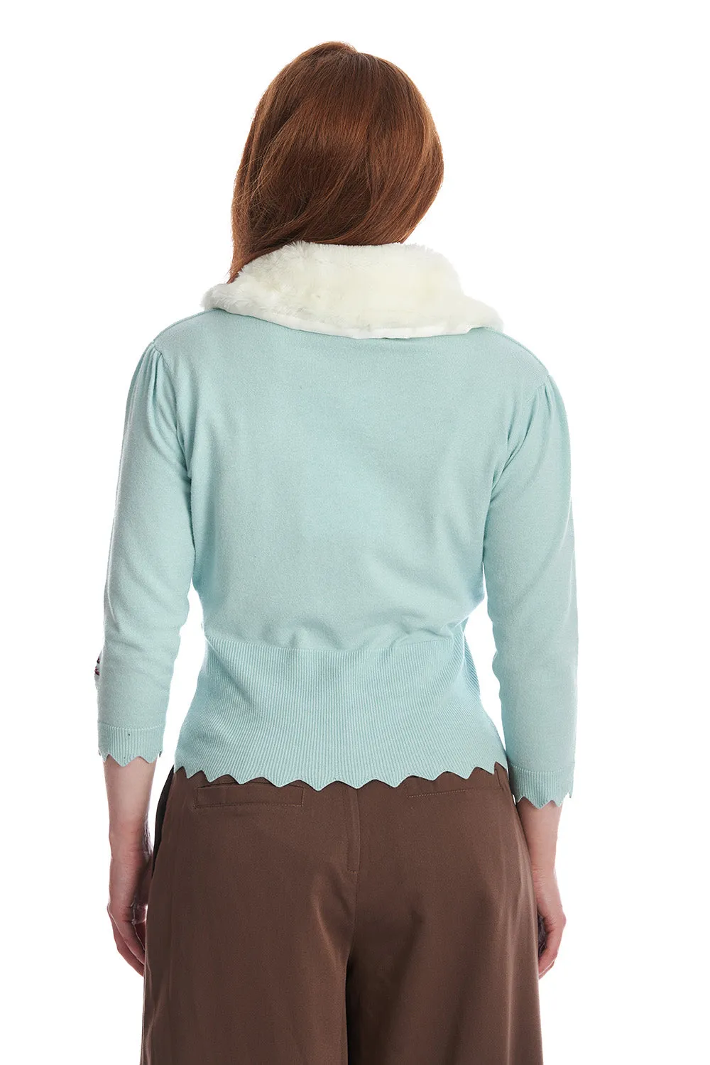 Banned Retro 50's Vintage Woodland Hippie Rabbit Blue Cardigan