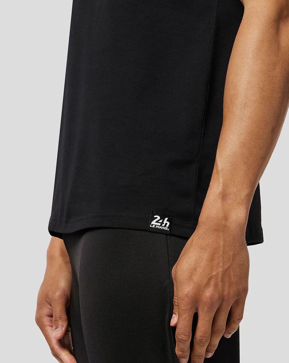 Black Le Mans Cotton Tee