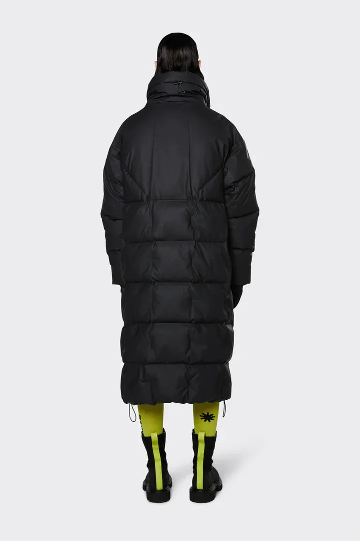 Block Puffer Coat - Black