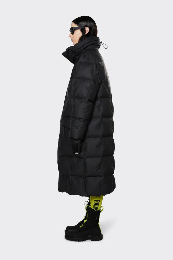Block Puffer Coat - Black