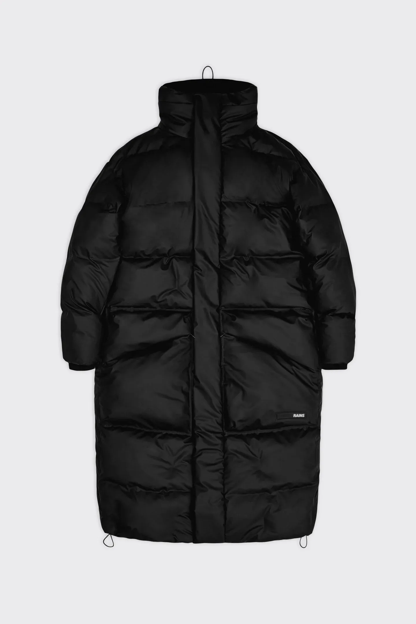 Block Puffer Coat - Black