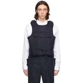 Boramy Viguier Navy Wool Atlas Vest