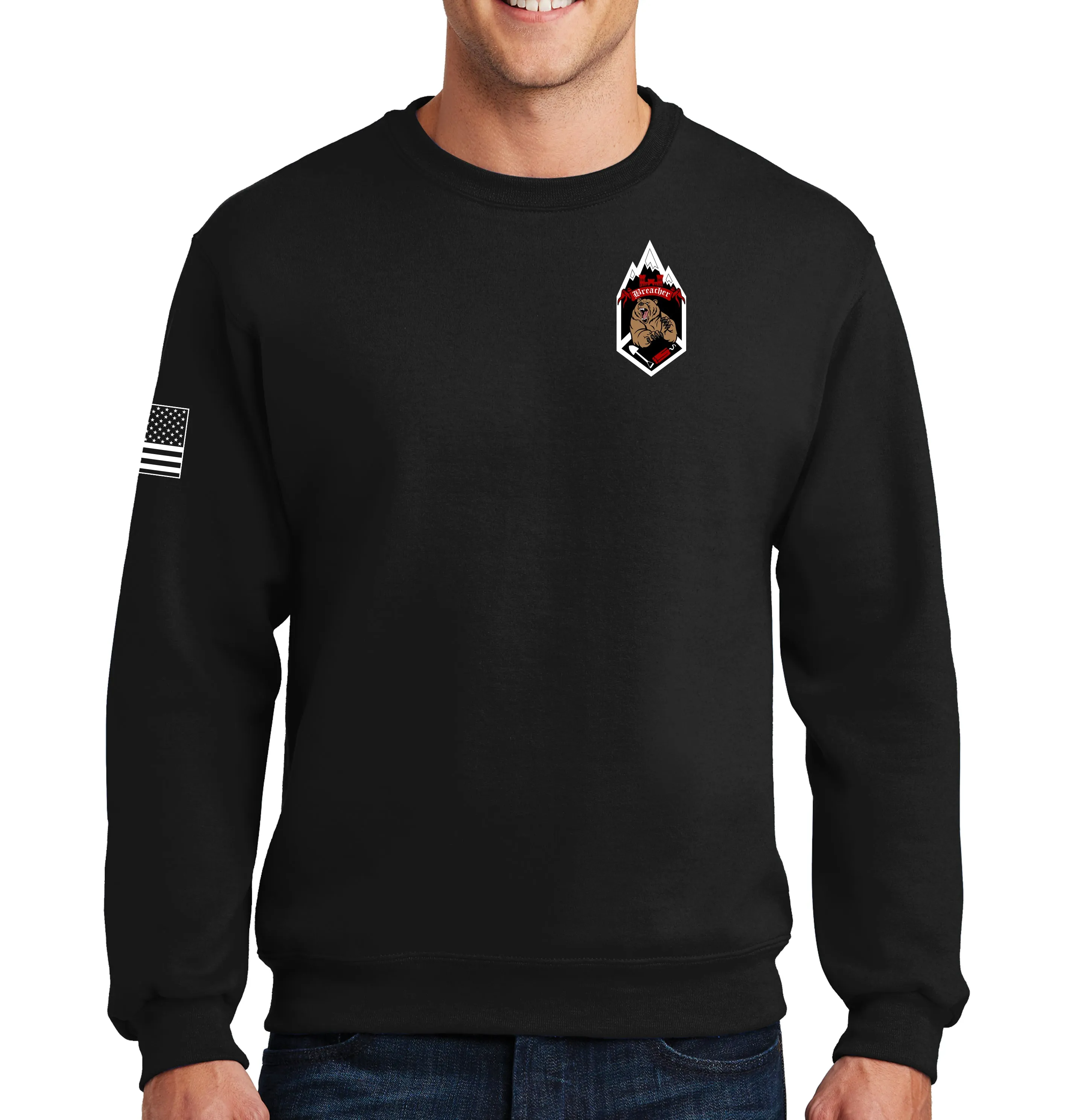 Born to Breach 50-50 Blend Crewneck Unisex Sweatshirt. This shirt IS approved for PT.