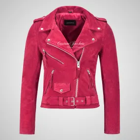 BRANDO Ladies Biker Suede Jacket Leather Biker Jacket