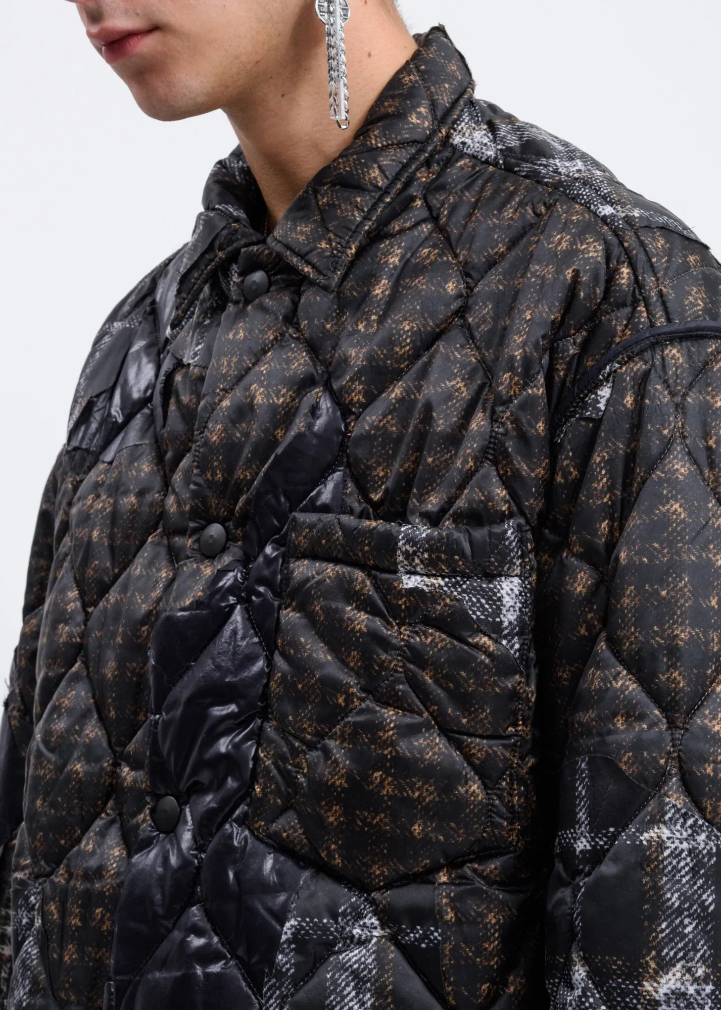 Brown Quilted Puffer Jacket