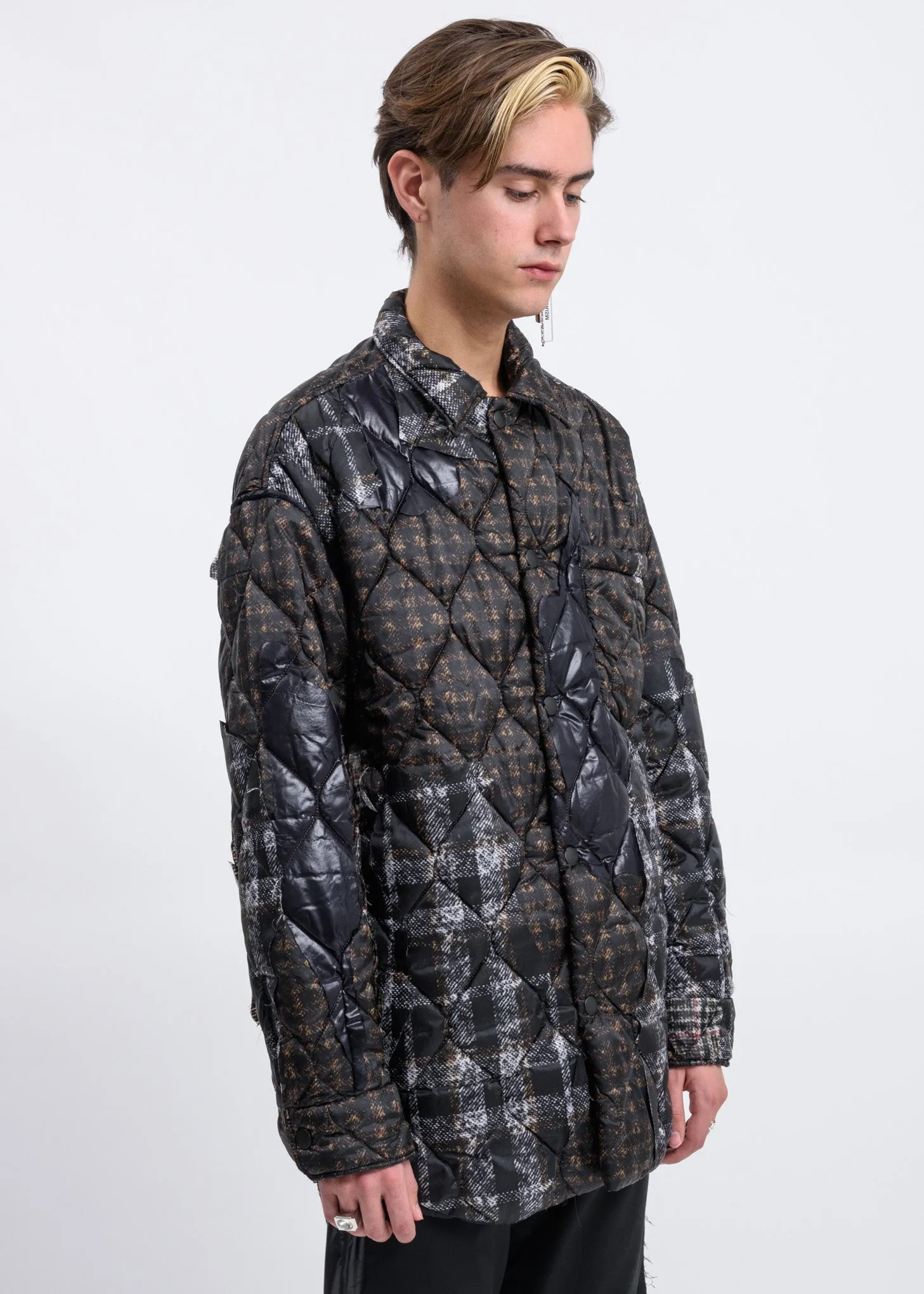 Brown Quilted Puffer Jacket
