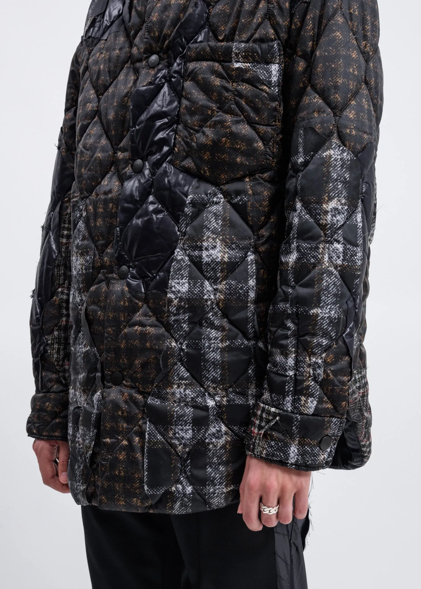 Brown Quilted Puffer Jacket