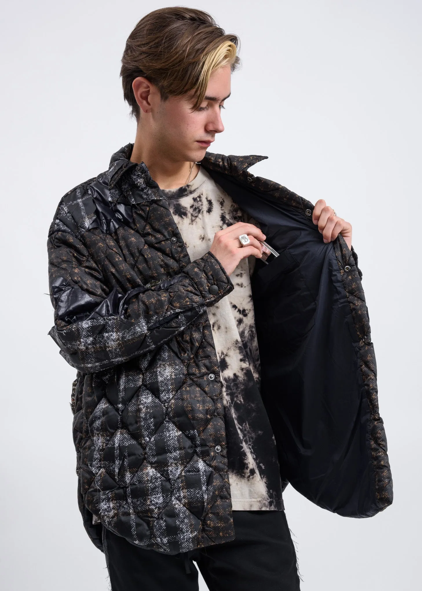 Brown Quilted Puffer Jacket