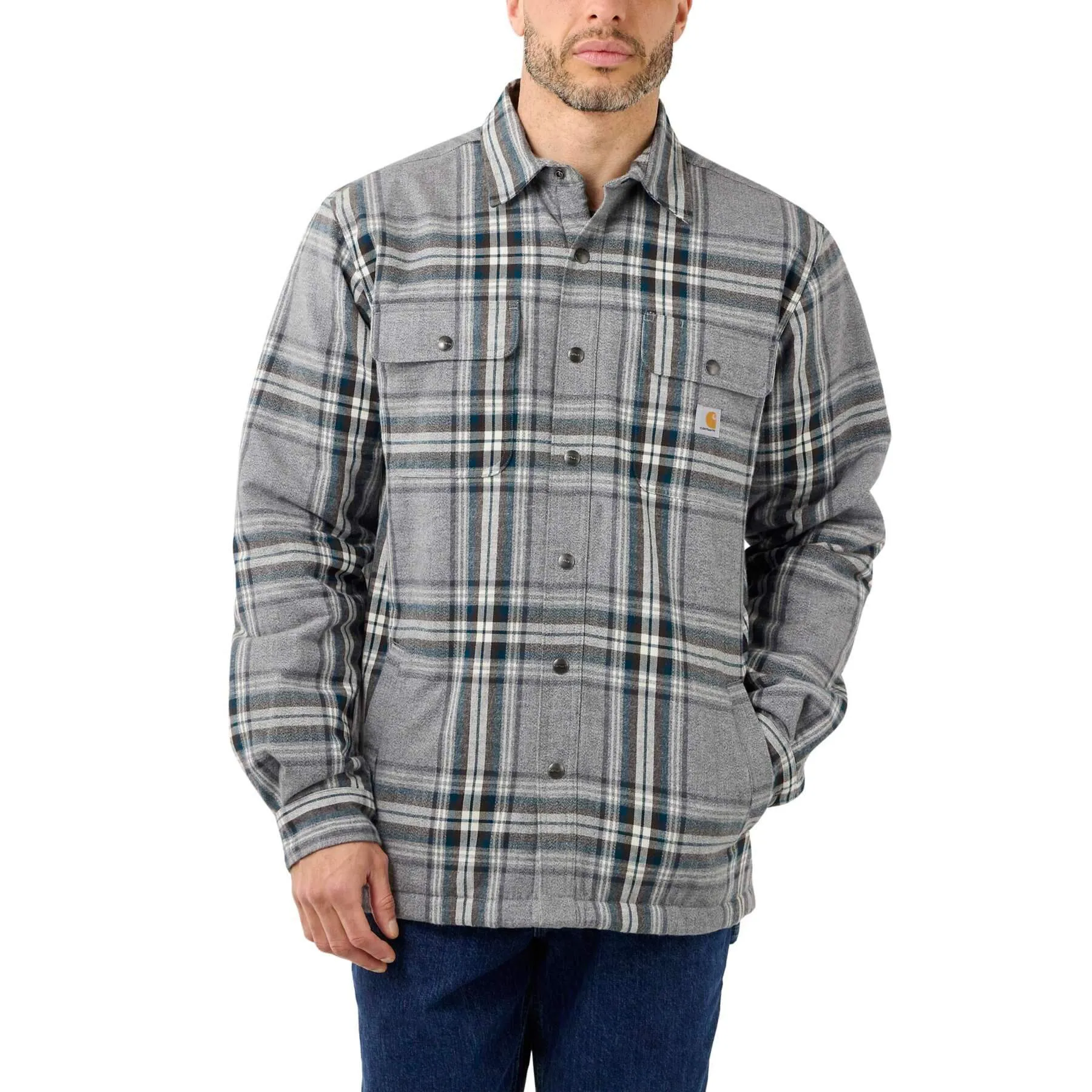 Carhartt Heavyweight Flannel Relaxed fit Sherpa Lined Shirt Jacket 105430