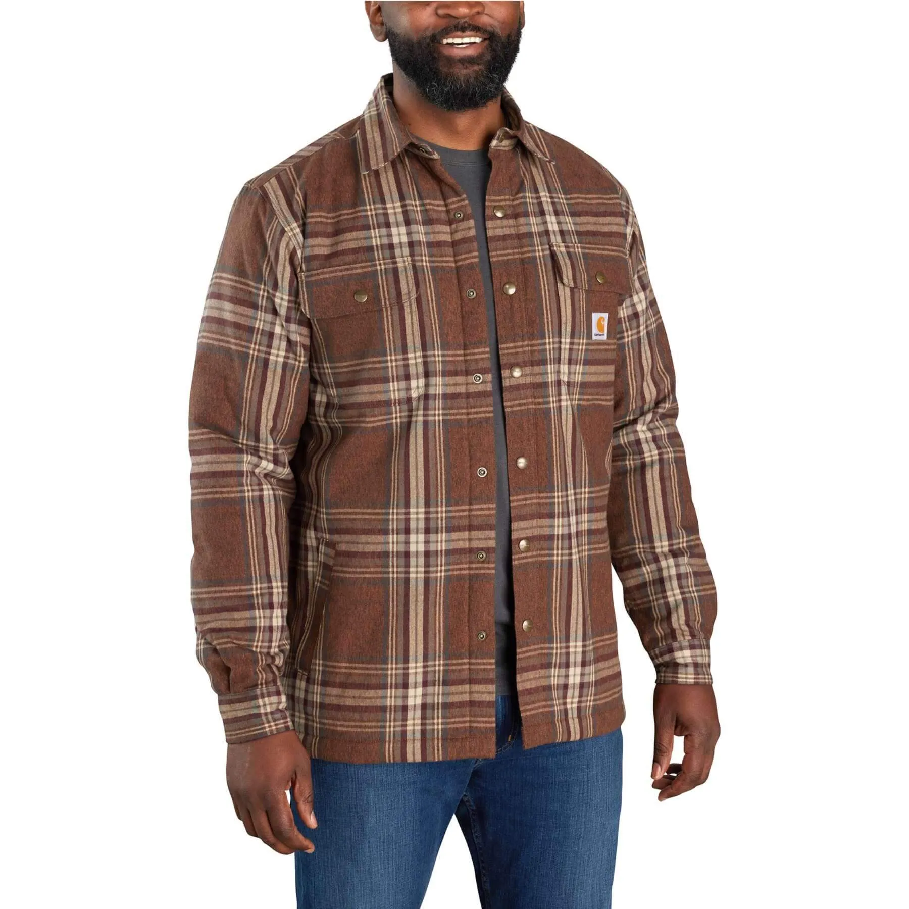 Carhartt Heavyweight Flannel Relaxed fit Sherpa Lined Shirt Jacket 105430