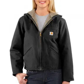 Carhartt Women's Sandstone Sierra Jacket Sherpa Lined Black