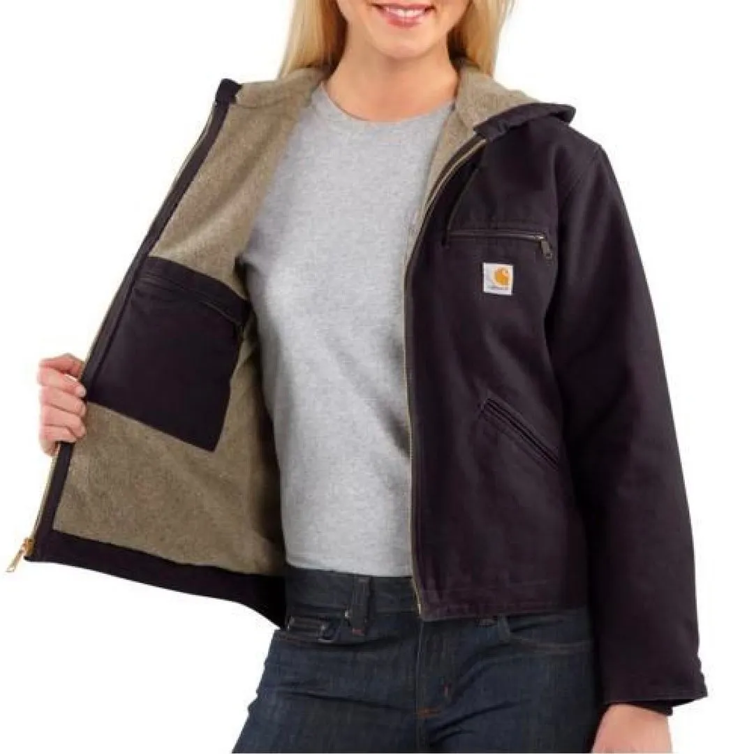 Carhartt Women's Sandstone Sierra Jacket Sherpa Lined Black