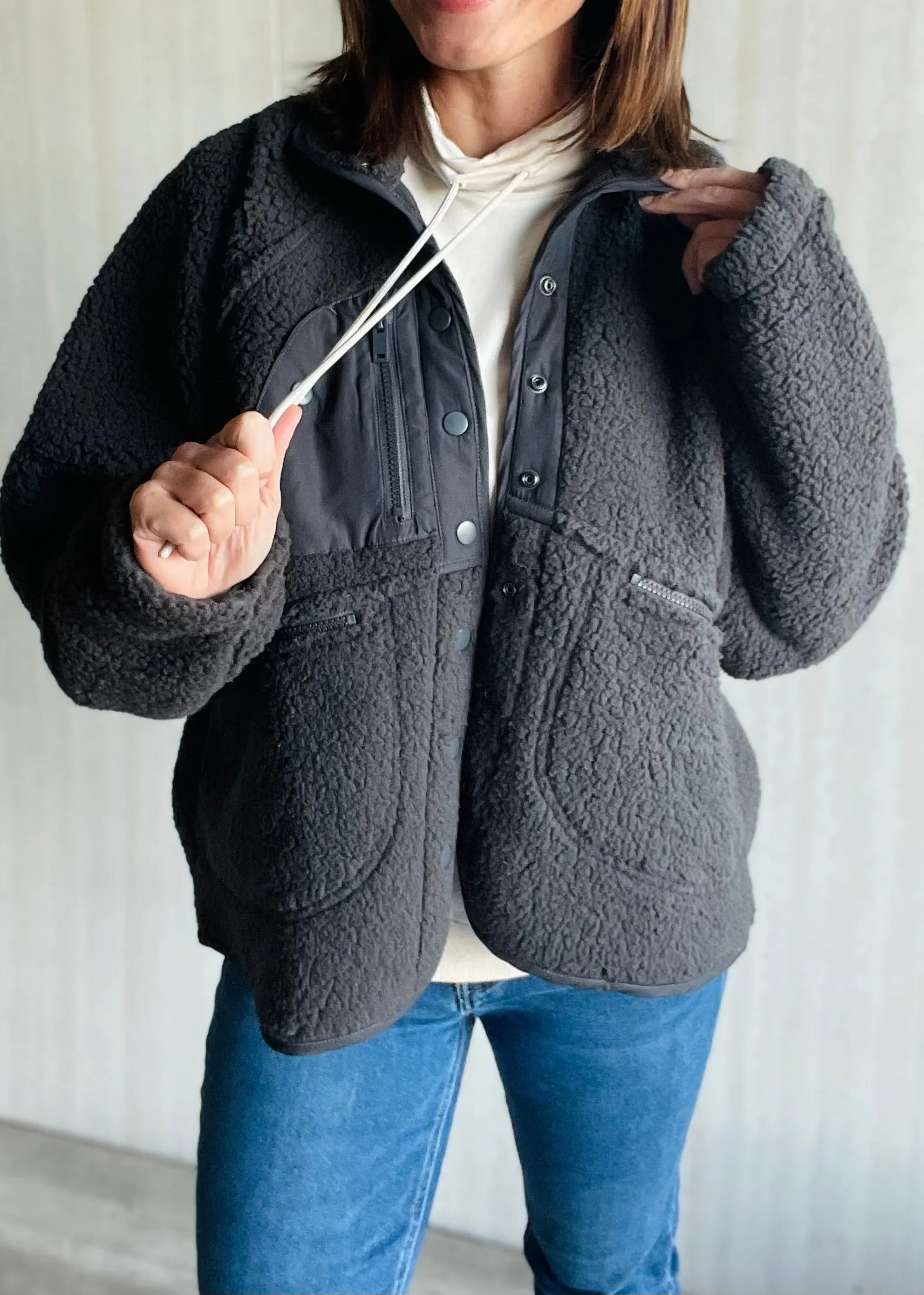 Charcoal Sherpa Jacket