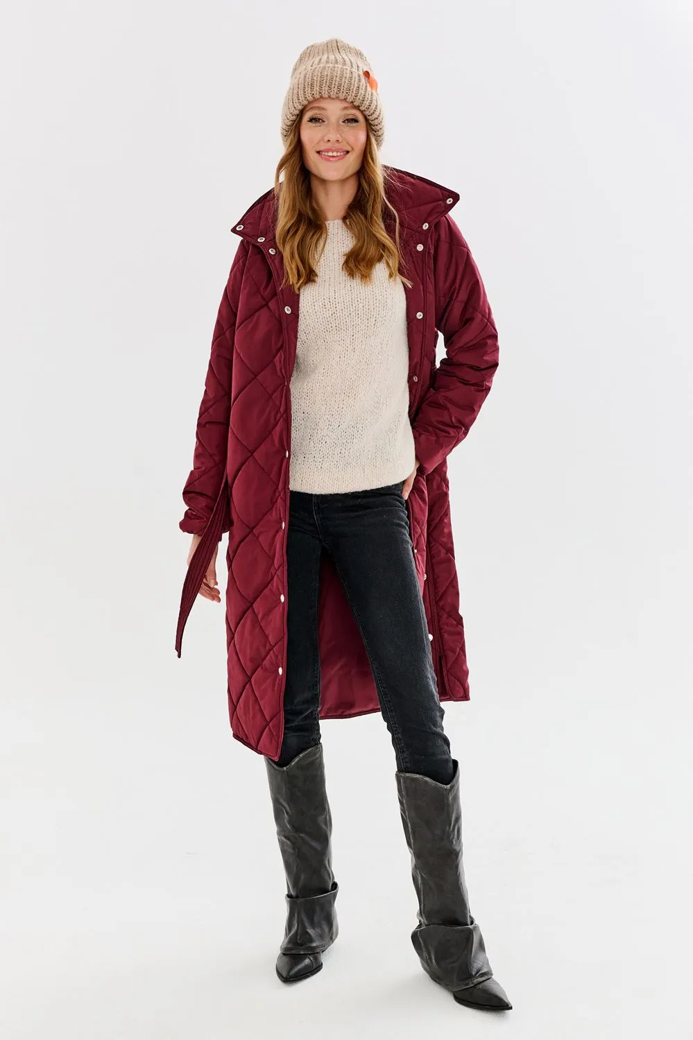 Cherry Charm quilted coat