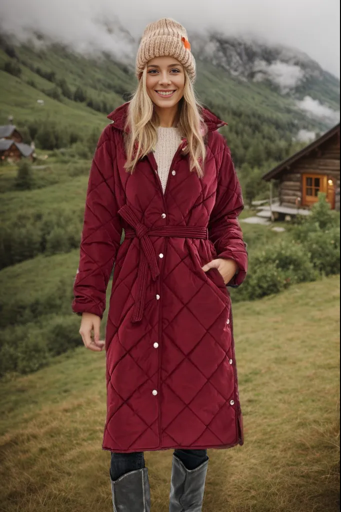 Cherry Charm quilted coat