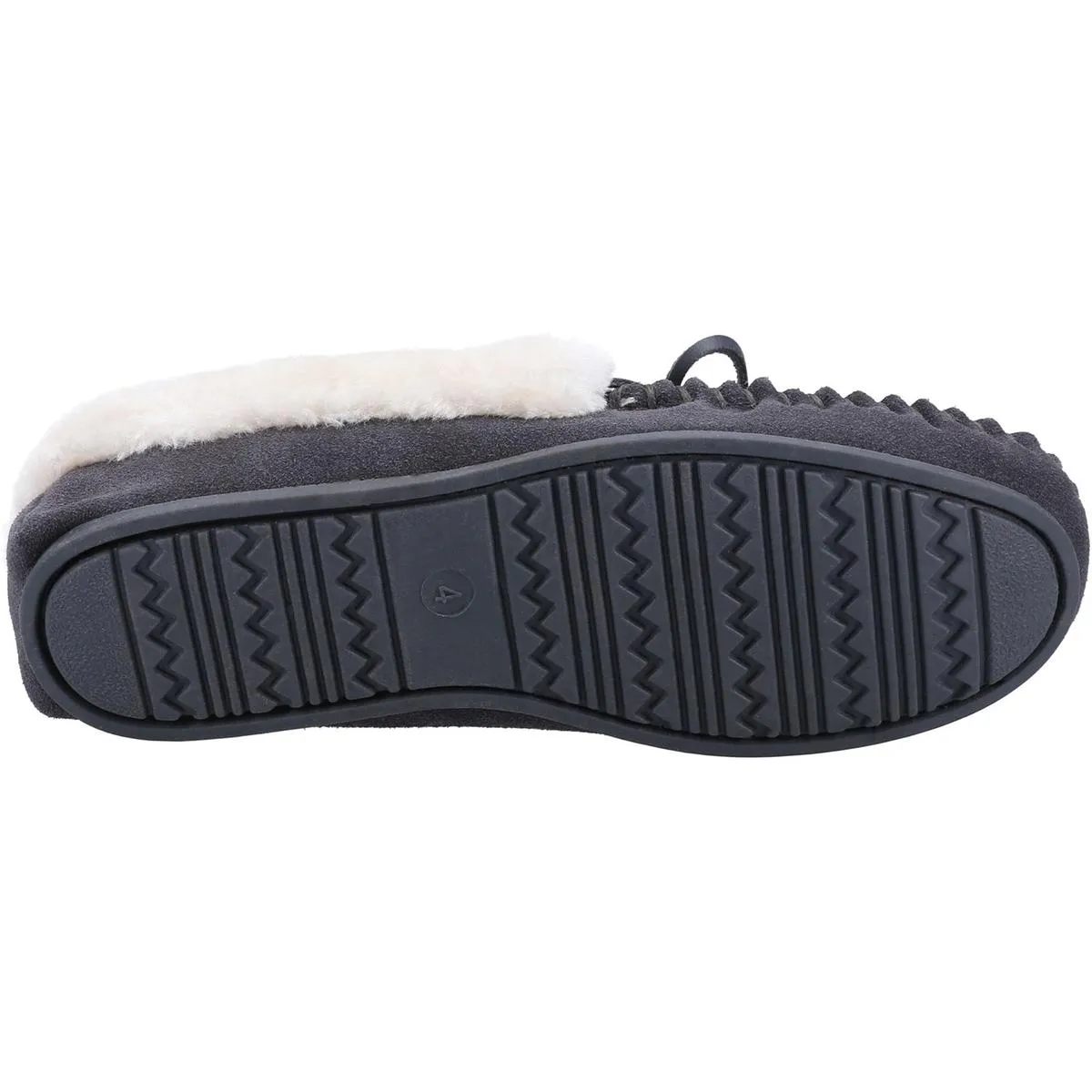 Cotswold Sopworth Slip on Moccasin Slipper Grey