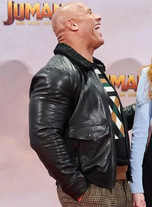 DWAYNE JOHNSON Leather Jacket