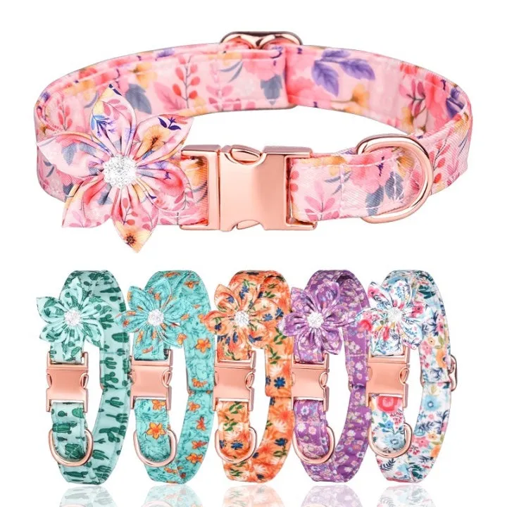 Garden flower pet collar dog collar