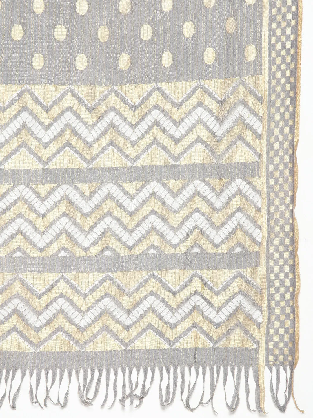 Gorgette Foil Print Kurta Palazzo Dupatta Set