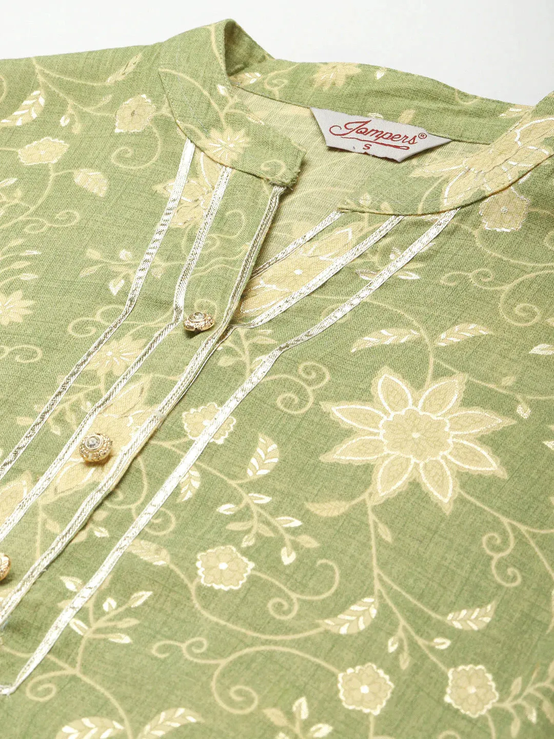 Gotta Patti Kurta With Palazzos & Dupatta