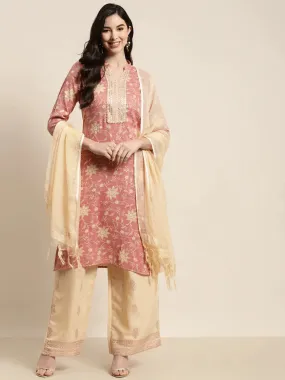 Gotta Patti Work Kurta, Palazzos & Dupatta