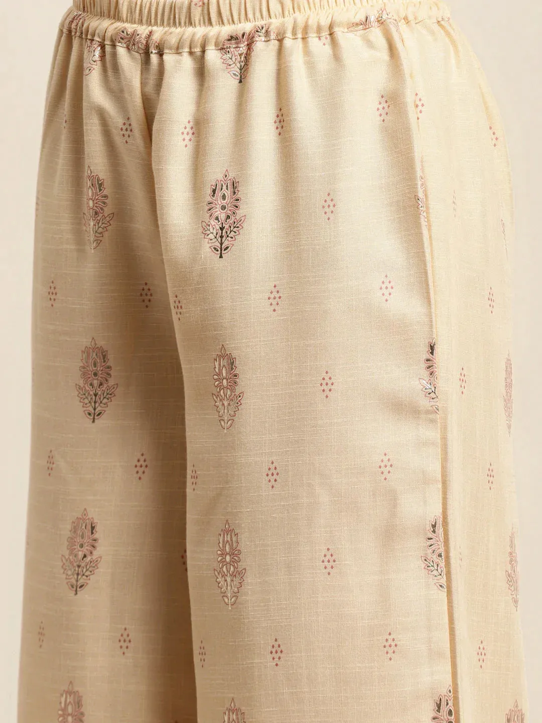 Gotta Patti Work Kurta, Palazzos & Dupatta