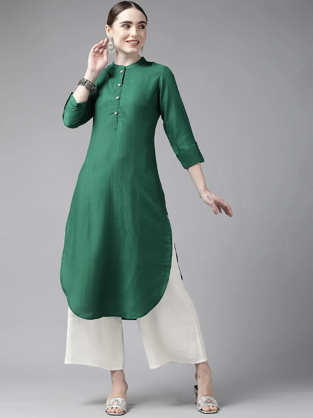 Green Pathani Kurta