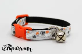 Halloween Cat Collar - Silver Bats