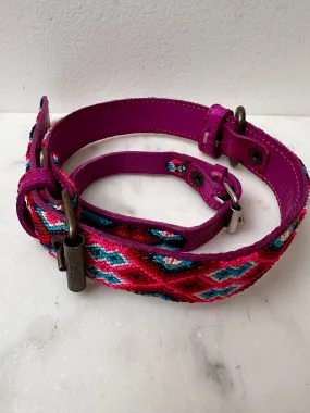 Huichol Fully Embroidered Dog Collar M1