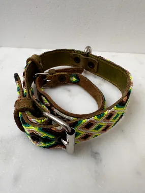 Huichol Fully Embroidered Dog Collar S4