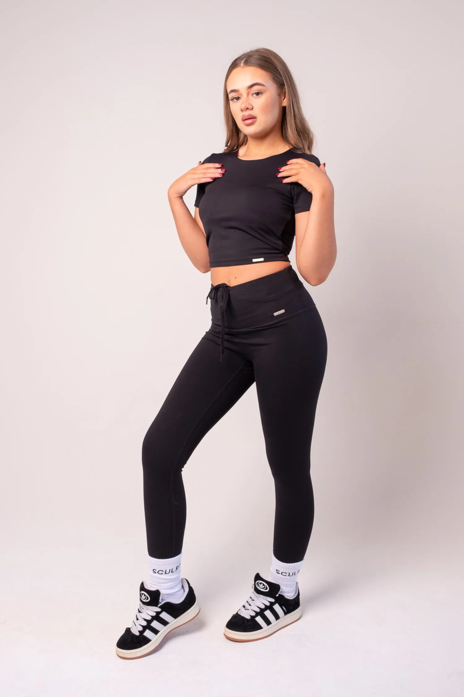 Hybrid High Waisted Leggings Black