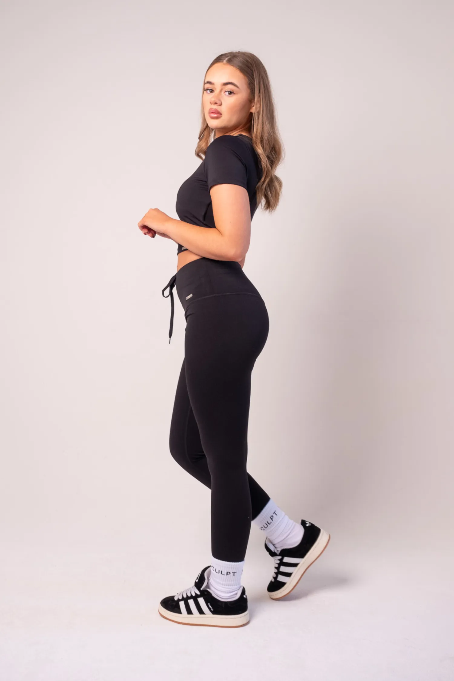 Hybrid High Waisted Leggings Black