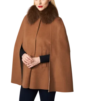 Lauren Double Face Cape Camel