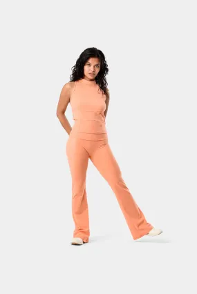 Lavada Fold Flared Leggings 31" - Orange