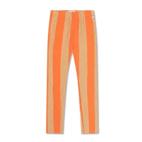 Legging Red Block Stripe
