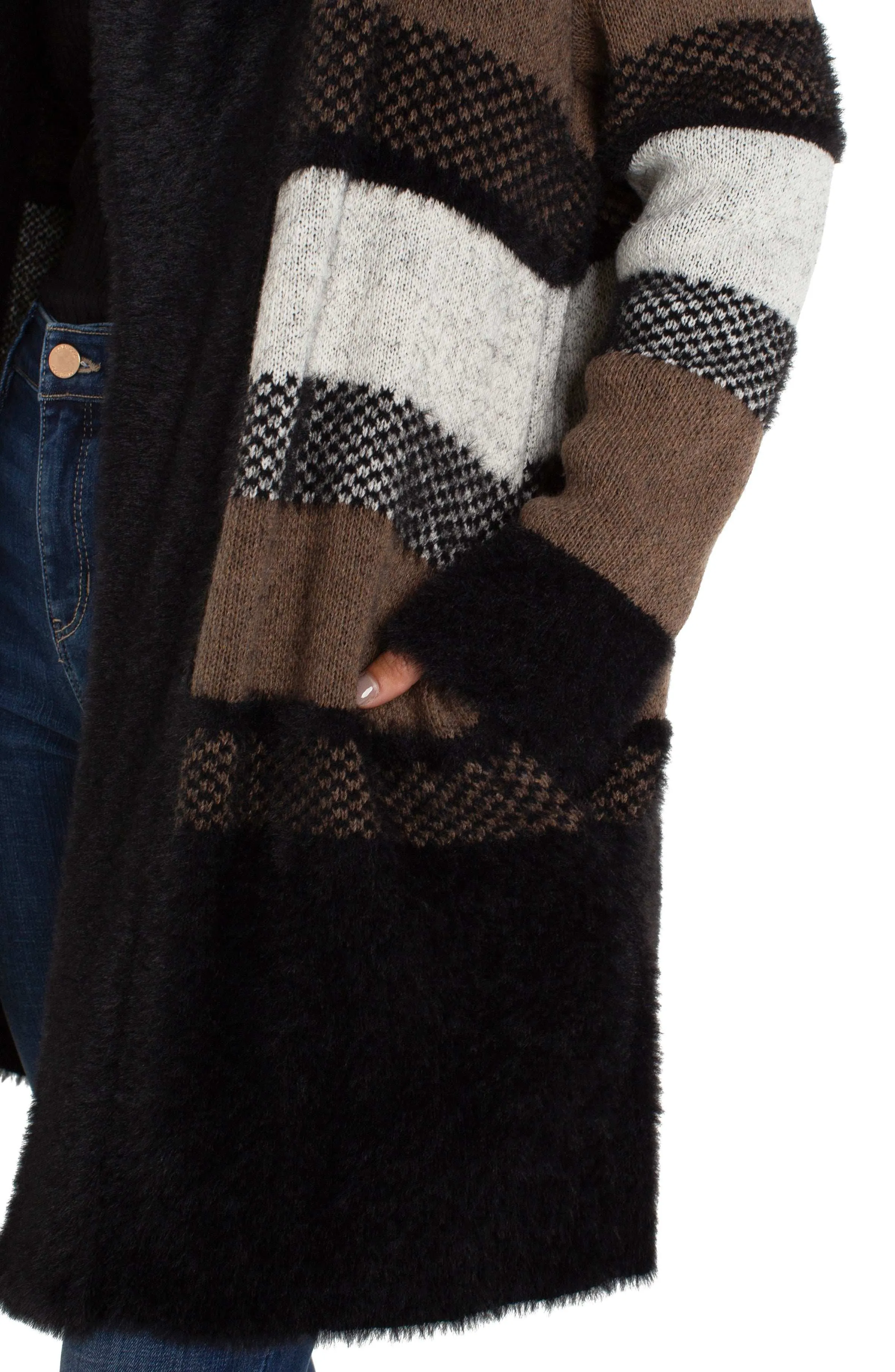 LONG SLEEVE SWEATER COAT