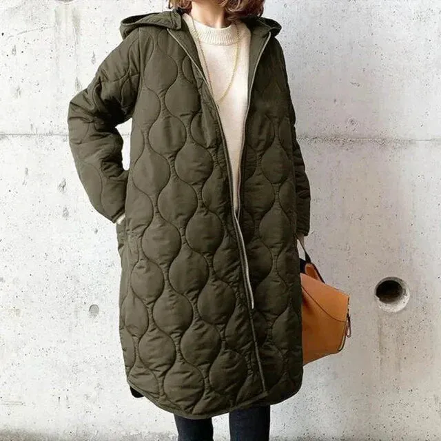 Lyra | Women's Quilted Long Winter Jacket - Stylish, Warm, and Weather-Resistant Parka