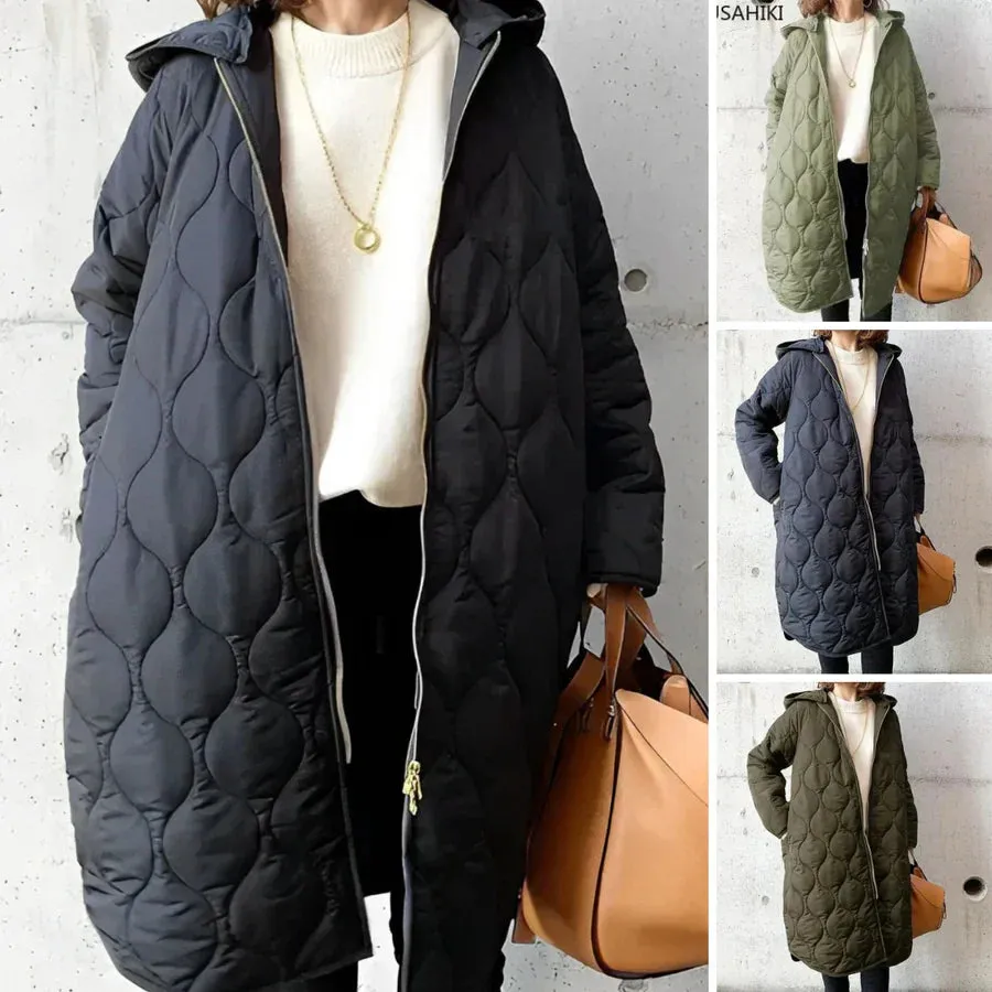 Lyra | Women's Quilted Long Winter Jacket - Stylish, Warm, and Weather-Resistant Parka
