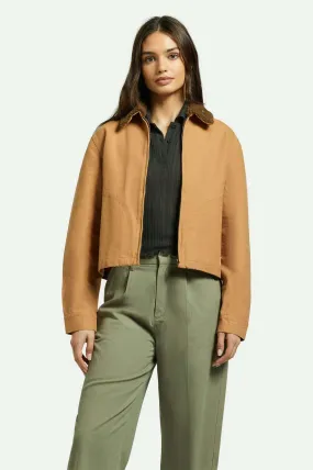 Mechanics Women's Garage Sherpa Zip Jacket - Tobacco Brown