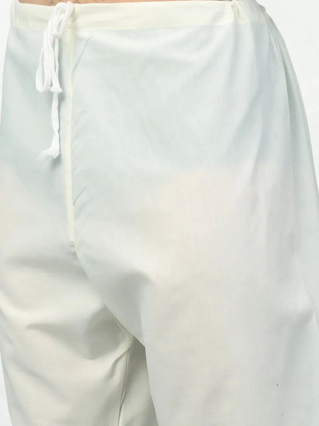 Men Yellow Chikankari Kurta With Churidar