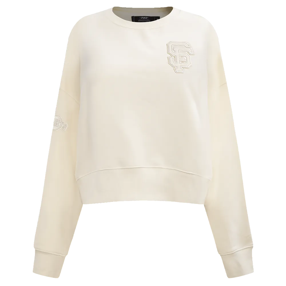 MLB SAN FRANCISCO GIANTS NEUTRAL WOMEN'S CREWNECK (EGGSHELL)