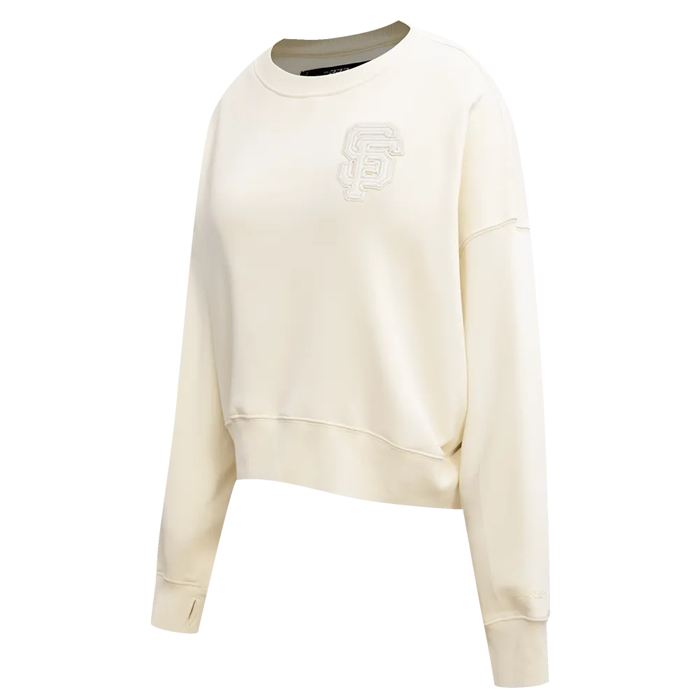 MLB SAN FRANCISCO GIANTS NEUTRAL WOMEN'S CREWNECK (EGGSHELL)