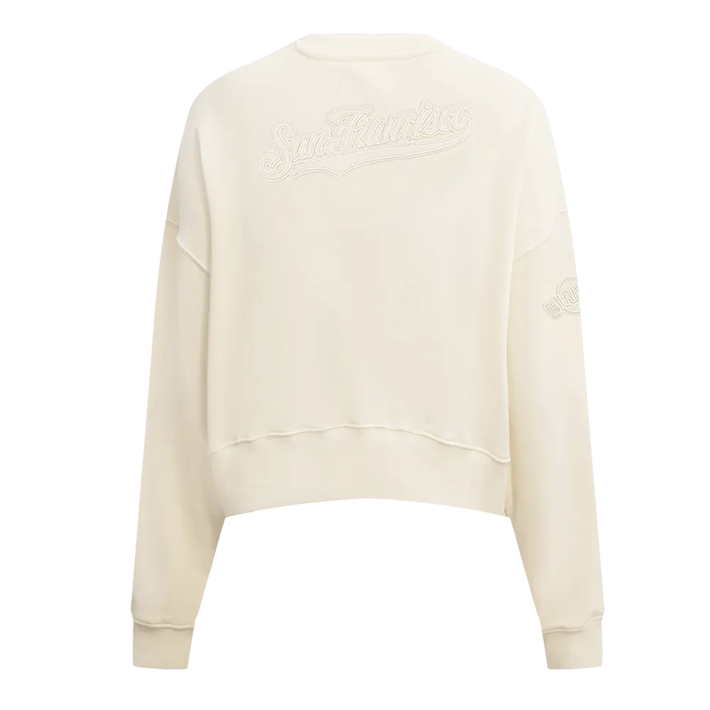 MLB SAN FRANCISCO GIANTS NEUTRAL WOMEN'S CREWNECK (EGGSHELL)
