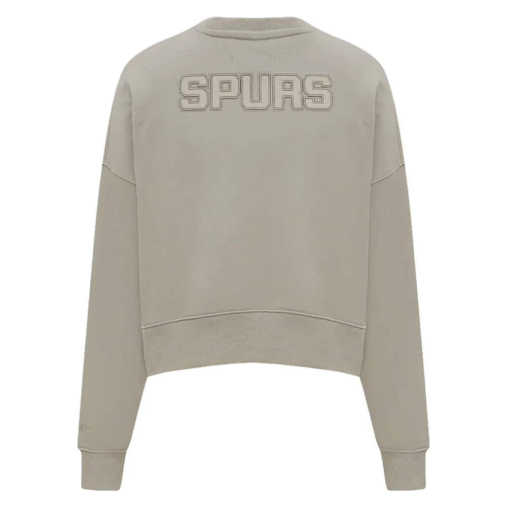 NBA SAN ANTONIO SPURS NEUTRAL WOMEN'S CREWNECK (TAUPE)