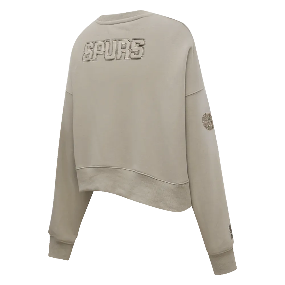 NBA SAN ANTONIO SPURS NEUTRAL WOMEN'S CREWNECK (TAUPE)