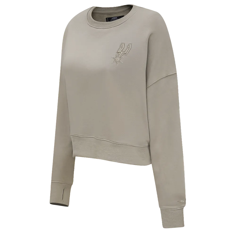 NBA SAN ANTONIO SPURS NEUTRAL WOMEN'S CREWNECK (TAUPE)
