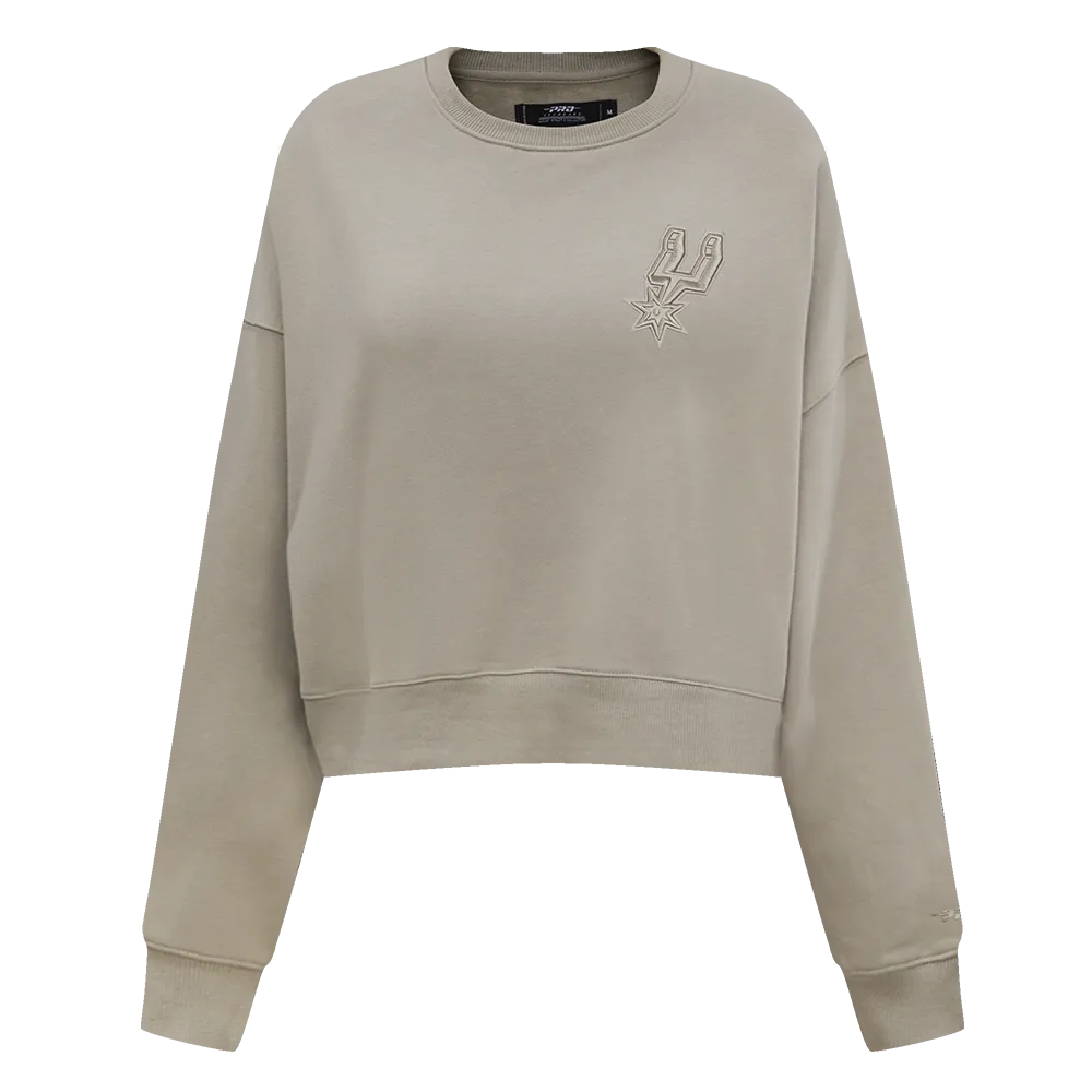NBA SAN ANTONIO SPURS NEUTRAL WOMEN'S CREWNECK (TAUPE)