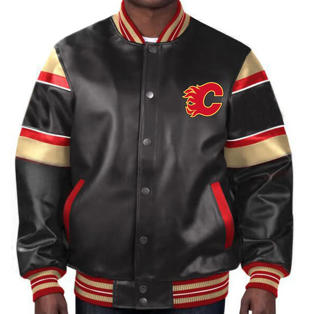 NHL Calgary Flames Leather Jacket by TJS