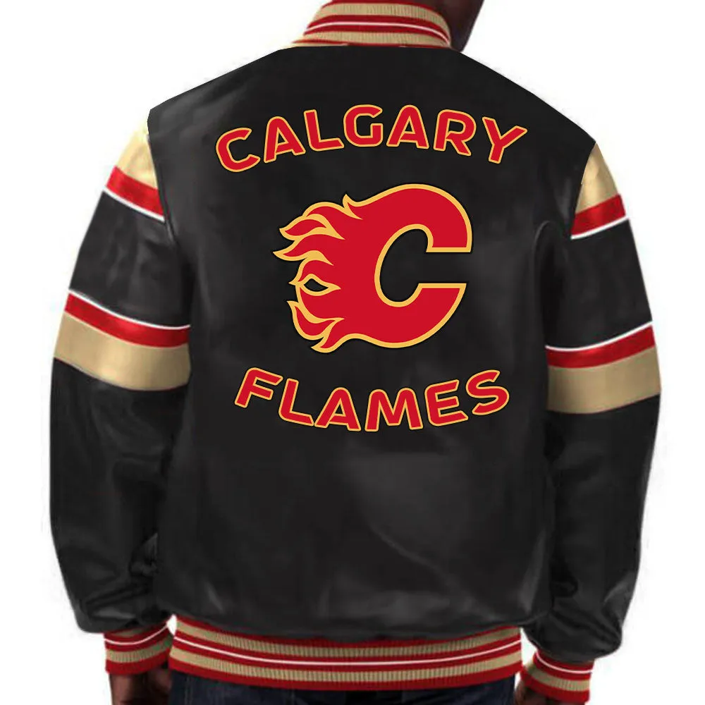 NHL Calgary Flames Leather Jacket by TJS