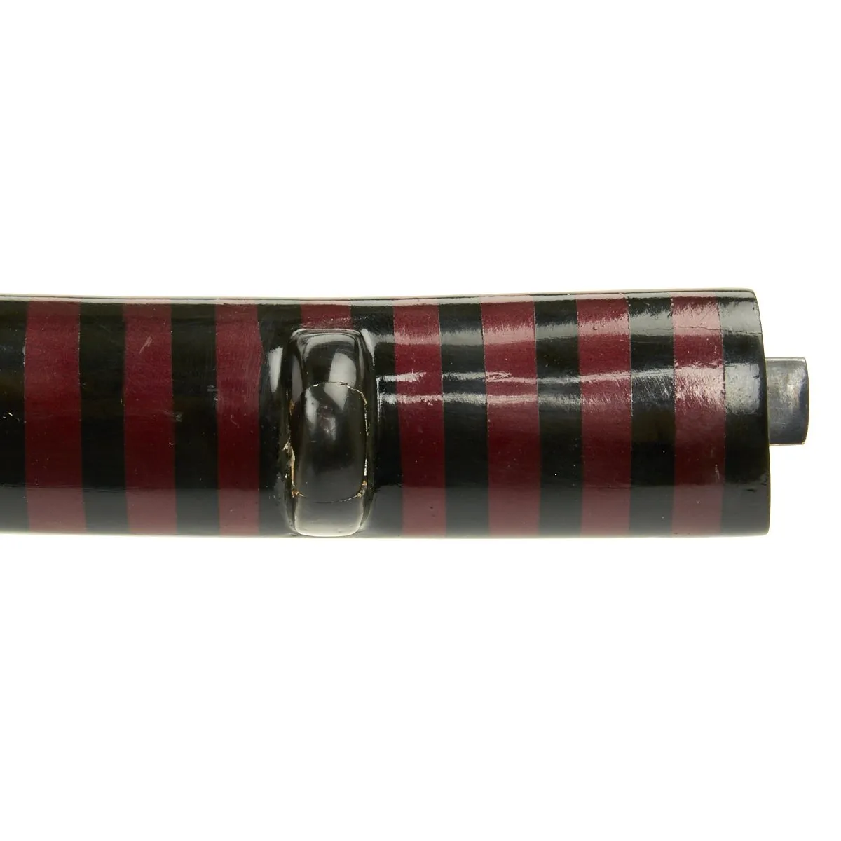 Original Japanese Ancient Wakizashi Sword by TOMOYUKI with Kogatana Knife in Lacquered Scabbard - Signed Blades
